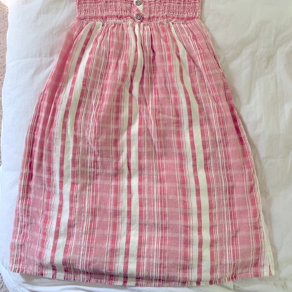 Angie Smocked Pink & Cream Midi Sundress - Picture 5 of 5
